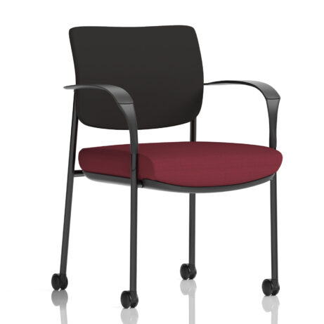 Brunswick Deluxe Medium Back Visitor Office Chair with Arms with Castors