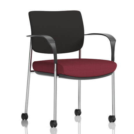 Brunswick Deluxe Medium Back Visitor Office Chair with Arms with Castors