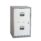Bisley 2 Drawer A4 Homefiler in silver and white with lockable drawers and label holders.