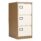 Bisley 3 Drawer Contract Steel Filing Cabinet in Coffee and Cream colors, featuring three file drawers with label holders.