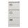 Bisley 3 Drawer Contract Steel Filing Cabinet in light grey, featuring central locking and three deep drawers for organized storage.