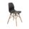 AQUILO black shell cafe chair with wooden legs, compact design for breakout and meeting spaces, optional upholstered seat pad.