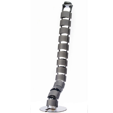 Grey Universal Cable Management Spine, designed for organizing and routing cables in office environments.