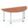 Impulse Semi-Circle Table With Post Leg
