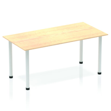 Impulse 1600mm Straight Table With Post Leg