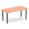 Impulse 1600mm Straight Table With Post Leg