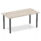 Impulse 1600mm Straight Table With Post Leg