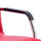 Echo Medium Back Leather Cantilever Visitor Chair with Arms, featuring a chrome frame and red leather upholstery.