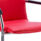 Echo Medium Back Leather Cantilever Visitor Chair with Arms, red upholstery, chrome cantilever frame, designed for front-of-house spaces.