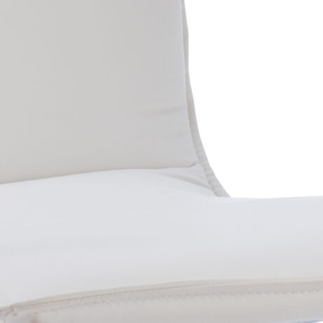 Echo Medium Back Leather Cantilever Visitor Chair with Arms, featuring a chrome frame and durable leather upholstery.