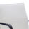 Echo Medium Back Leather Cantilever Visitor Chair in white leather with chrome frame and arms, ideal for reception spaces.
