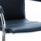 Echo Medium Back Leather Cantilever Visitor Chair with Arms, featuring a chrome frame and durable black leather upholstery.