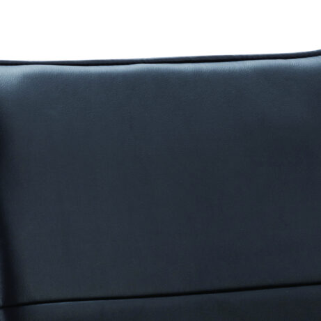 Echo Medium Back Leather Cantilever Visitor Chair with Arms features a sleek black leather backrest and chrome cantilever frame.