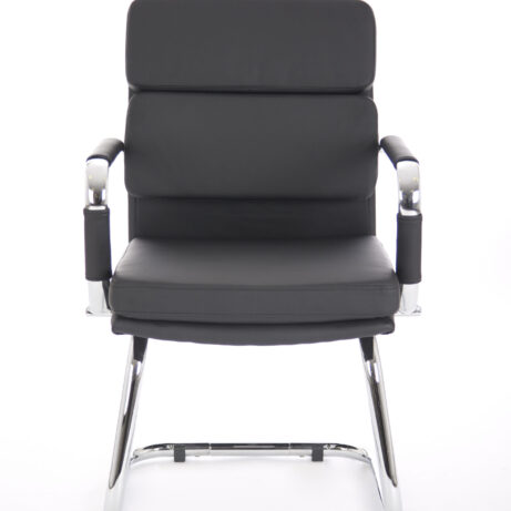 Advocate Medium Back Leather Visitor Office Chair with Arms