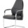 Mien High Back Leather Cantilever Visitor Office Chair with chrome frame, designed for premium comfort in meetings and receptions.