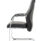 Mien High Back Leather Cantilever Visitor Office Chair with tall back, chrome frame, and black leather upholstery.