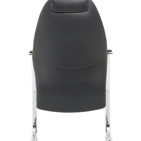 Mien High Back Leather Cantilever Visitor Office Chair with chrome frame, designed for comfort in meeting areas.