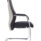 Mien High Back Leather Cantilever Visitor Office Chair in black and beige with chrome cantilever frame, shown from the side.