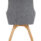 Carmen visitor chair in grey fabric with wooden legs, featuring a modern curved back design.