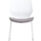 Compact Florence Sled white-frame visitor chair with fabric seat, ideal for reception areas and brief meetings.