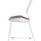 Florence Sled White Frame Fabric Seat Visitor Chair with a white sled frame and grey fabric seat, designed for compact seating.