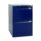 Bisley 2 Drawer Classic Steel Filing Cabinet in blue with two pull-out drawers and a top surface.