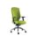 Blast Ergo Chair in bright green fabric, featuring an extra-high back, adjustable arms, and chrome base with wheels.