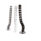 Black vertical cable manager, designed for efficient cable organization, featuring a sleek, flexible design.