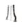 Silver Vertical Cable Manager featuring a sleek, curved design for efficient cable organization.