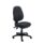 Versi 2 Lever Operator Chair, charcoal fabric, no arms, and a five-star base with rolling wheels.