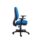 Versi 2 Lever Operator Chair in blue with a moulded backrest, height-adjustable arms, and five-star base with castors.