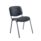 Charcoal Club Chair with a padded seat, supported by a sturdy metal frame and sleek design.
