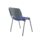 Stackable Club Chair with a cushioned blue seat and back, featuring a robust black steel frame, ideal for conference spaces.