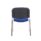 Compact Club Chair with chrome frame, blue cushioned seat, and back, stackable up to 4 high for efficient storage.