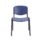 Canteen Chair with a blue polypropylene seat and back, black powder-coated frame, stackable design for easy storage.