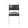 Twilight Stacker Chair with perforated black polypropylene seat and back, durable metal frame, and skid feet.