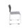 Twilight Stacker Chair in grey with perforated polypropylene seat, metal frame, and skid feet for floor protection.