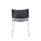 Twilight Stacker Chair with black perforated polypropylene seat and back, metal frame, designed for stacking and space-saving.