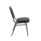 Banqueting Chair in high-back design with gray fabric upholstery, stackable on a durable black steel frame.