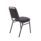 High-back Banqueting Chair in dark fabric upholstery with a durable black powder-coated steel frame and stackable design.