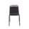 Stackable Banqueting Chair with high-back fabric upholstery, durable powder-coated black steel frame, and convenient handle.