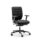 Bengal Heavy Duty Mid Back Chair in black fabric with adjustable arms and rolling base.