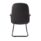 Canasta Visitor Chair with faux leather upholstery, fixed arms, and black powder-coated steel cantilever base.