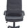 Canasta 2 Office Chair in black leather-look, high-back design with fixed arms, swivel base, and twin-wheel castors.
