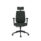 Maldini High Back Office Chair in green and black fabric with adjustable headrest and armrests.