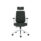 Maldini High Back Office Chair in green fabric with a white frame and adjustable headrest.