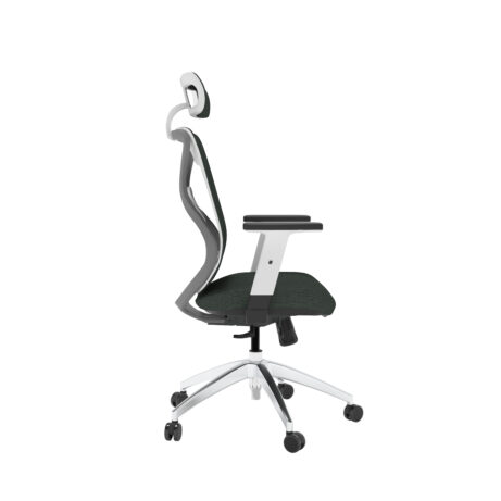 Maldini High Back Office Chair with adjustable headrest, lumbar support, 1D arms, and a stylish chrome base.