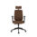 Maldini High Back Office Chair in orange and black with adjustable headrest and armrests on a black base.