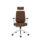 Maldini High Back Office Chair in Orange/White with ergonomic design and adjustable headrest.