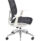 Zico Office Chair in black mesh with fixed white arms and chrome 5-star base, height-adjustable with castors.